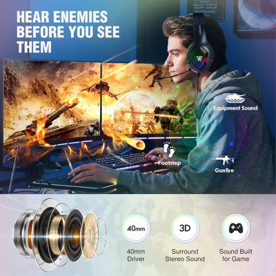 Suchawki Gamingowe 3D Stereo Sound z Mikrofonem Wintory M1 Czarne HTC 10 evo / 7