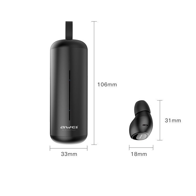 Suchawki AWEI Bluetooth T5 TWS z adowaniem czarne Kiano Elegance 5.1 Pro / 11