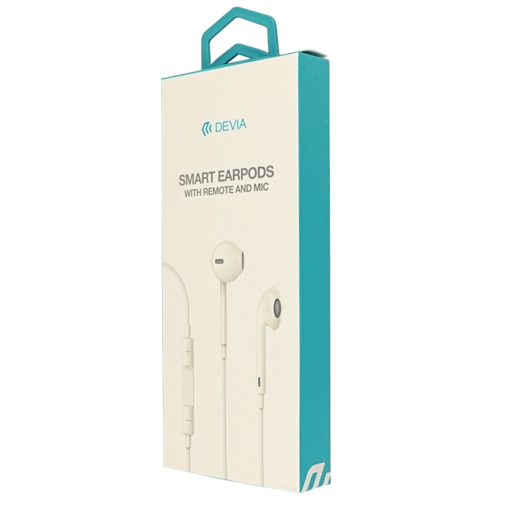 Suchawki przewodowe DEVIA Smart EarPods biae LG Stylo 3 Plus