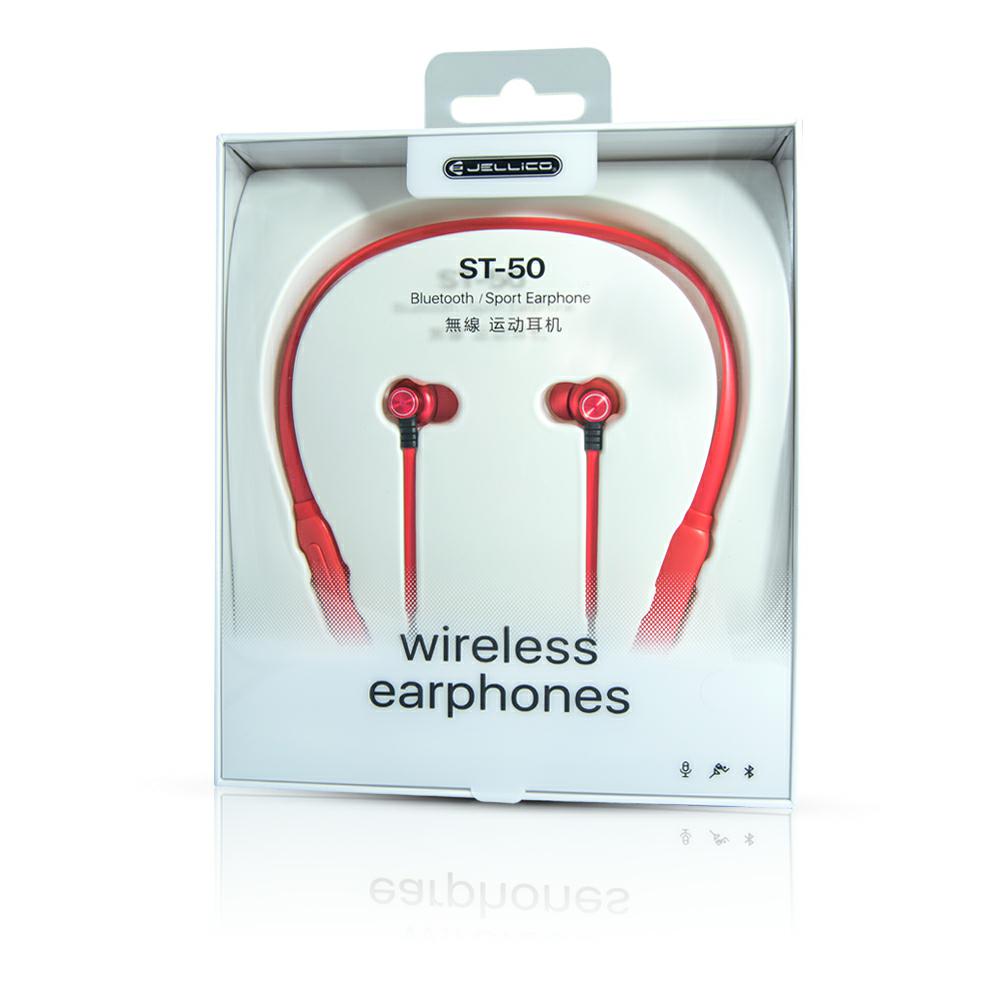 Suchawki douszne Jellico Bluetooth Sport​ ST-​50 czerwone SAMSUNG SM-G900F Galaxy S5