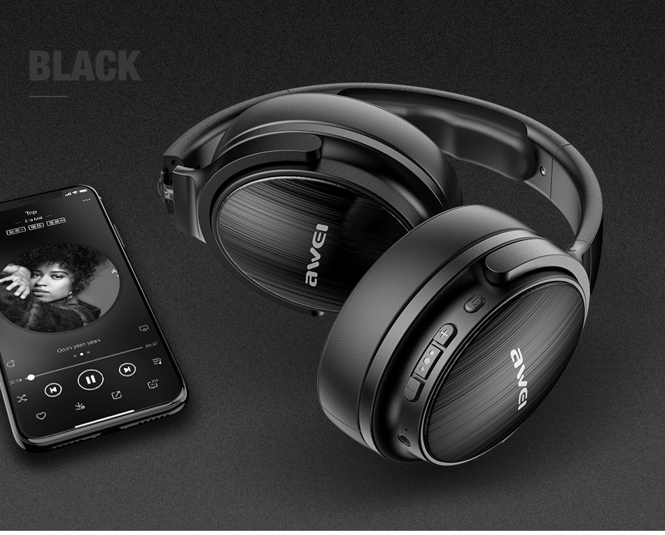 Suchawki nauszne AWEI Bluetooth A780BL czarny LG K50s / 5