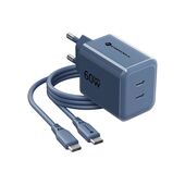 ładowarka sieciowa Forcell VT-60 F-Energy AVS 60W GaN III Crystal Color 2xUSB-C + kabel 1 m granatowa do SAMSUNG Galaxy S23 ładowarka sieciowa Forcell VT-60 F-Energy AVS 60W GaN III Crystal Color 2xUSB-C + kabel 1 m granatowa do SAMSUNG Galaxy S23