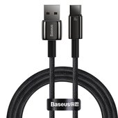 Kabel USB Baseus Tungsten Gold Typ-C 1m CAWJ000001 czarny do Google Pixel 6 Pro