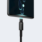 Kabel USB Baseus Tungsten Gold Typ-C 1m CAWJ000001 czarny Oppo Find X5 Pro / 11