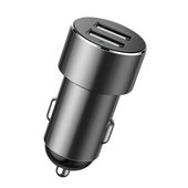 Ładowarka samochodowa Baseus CRDYQ-01 2x USB + 2x gniazdo zapalniczki czarna TCL 10 5G / 3
