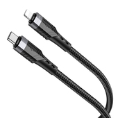 Kabel USB Borofone BU35 Influence Typ-C na Lightning 1,2m czarny do APPLE iPhone 12 Pro