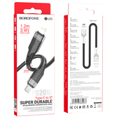 Kabel USB Borofone BU35 Influence Typ-C na Lightning 1,2m czarny APPLE IPAD 9.7 2017 2018 / 5