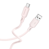 Kabel USB Borofone BX94 Crystal Color Typ-C 3A 1m rowy do HUAWEI P40 Pro+