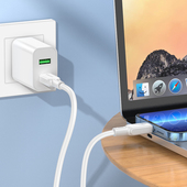 Kabel USB Borofone BX94 Crystal color Typ-C na Lightning 20W 1m biały APPLE IPAD 9.7 2017 2018 / 3
