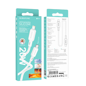 Kabel USB Borofone BX94 Crystal color Typ-C na Lightning 20W 1m biały APPLE IPAD 9.7 2017 2018 / 5