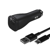 adowarka samochodowa Samsung EP-LN915CB + USB-C czarna 2A do OnePlus 6