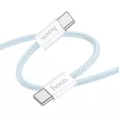 Kabel USB HOCO X104 Typ-C na Typ-C 3A 1m niebieski do HUAWEI P60 Pro