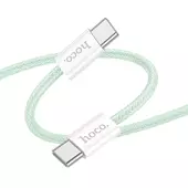 Kabel USB HOCO X104 Typ-C na Typ-C 3A 1m zielony do Realme 12 5G