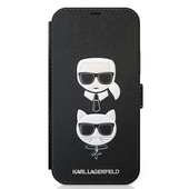 Pokrowiec Karl Lagerfeld Saffiano Karl & Choupette czarny do APPLE iPhone 12 Mini
