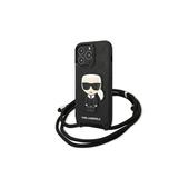 Pokrowiec Karl Lagerfeld KLHCP13XCMNIPK czarna do APPLE iPhone 13 Pro Max