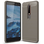 etui pancerne etui pancerne Karbon Case szare do NOKIA 6.1 2018