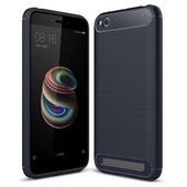 Pokrowiec etui pancerne Karbon Case granatowe do Xiaomi Redmi 5A