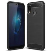 Pokrowiec etui TECH-PROTECT TPUCARBON czarne do HUAWEI P20 Lite