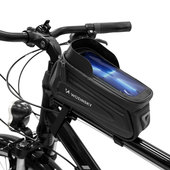 Uchwyt rowerowy Wozinsky wodoodporna torba rowerowa na ram 1,7l WBB28BK czarna do Xiaomi Redmi Note 13