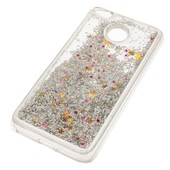 Pokrowiec etui �elowe Dynamic Liquid z brokatem srebrne do Xiaomi Redmi 4X