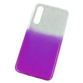 Pokrowiec etui z brokatem Bling Ombre fioletowe do ALCATEL 1X 2019