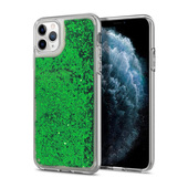 Pokrowiec etui z pynem Liquid Dynamic z brokatem zielone do APPLE iPhone 7