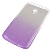 Pokrowiec etui z brokatem Bling Ombre fioletowe do ALCATEL U5