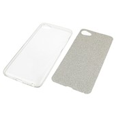 Pokrowiec etui z brokatem Bling Ombre srebrne HTC Desire 12 / 4