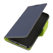 etui podstawka etui z klapk� na magnes Fancy Case granatowo-limonkowe do HTC One M10