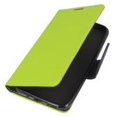 etui z kieszonk� etui z klapk� na magnes Fancy Case limonkowo-granatowe do HTC One M10