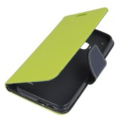 etui podstawka etui z klapk� na magnes Fancy Case limonkowo-granatowe do HTC One M9 Prime CE