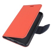 etui z kieszonk� etui z klapk� na magnes Fancy Case czerwono-granatowe do HTC U Play