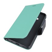 etui z kieszonk� etui z klapk� na magnes Fancy Case mi�towo-granatowe do HTC U Play