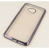 etui prze�roczyste etui �elowe Ultracienkie z ramk� czarne do HTC U Play