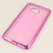 etui prze�roczyste etui �elowe Ultracienkie z ramk� r�owe do HTC U Play