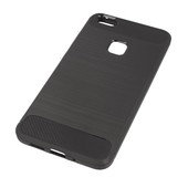 Pokrowiec etui pancerne Karbon Case czarne do HUAWEI P10 Lite