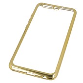 Pokrowiec etui �elowe Ultracienkie z ramk� z�ote do HUAWEI P10