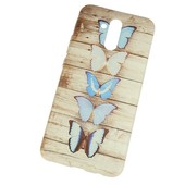 Pokrowiec etui silikonowe wz�r Niebieskie Motyle do HUAWEI Mate 20 Lite