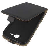 etui z klapk� z klapk� na magnes Prestige Slim Flexi czarny do HUAWEI Ascend Y600