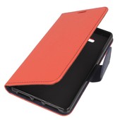 etui z kieszonk� etui z klapk� na magnes Fancy Case czerwono-granatowe do HUAWEI Mate 8
