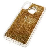 etui na ty� etui �elowe Dynamic Liquid z brokatem z�ote do HUAWEI P20 Lite