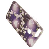 Pokrowiec etui silikonowe wzór Żuraw i Kwiaty HUAWEI P Smart / 4