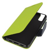 etui z klapk� etui z klapk� na magnes Fancy Case limonkowo-granatowe do HUAWEI ShotX