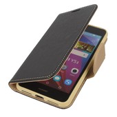 etui z kieszonk� etui z klapk� na magnes Fancy Case czarno-z�ote do HUAWEI Honor 8 Pro