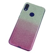 Pokrowiec etui z brokatem Bling Ombre rowe do HUAWEI Y6 2019