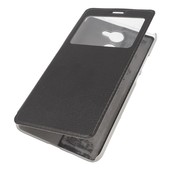 Pokrowiec etui Flip Cover Book z okienkiem czarne HUAWEI Y7