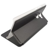 Pokrowiec etui Flip Cover Book z okienkiem czarne HUAWEI Y7 / 8