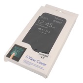 Pokrowiec etui Flip Cover Book z okienkiem czarne HUAWEI Y7 / 9