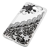 etui na ty� etui silikonowe TATTOO r�a czarny do HUAWEI Y7