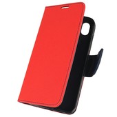 Pokrowiec etui z klapk� na magnes Fancy Case czerwono-granatowe do HUAWEI Y5 2019